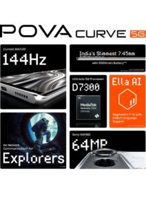 Tecno Pova Curve 5G is official - 7.5mm profile, 5,500mAh battery