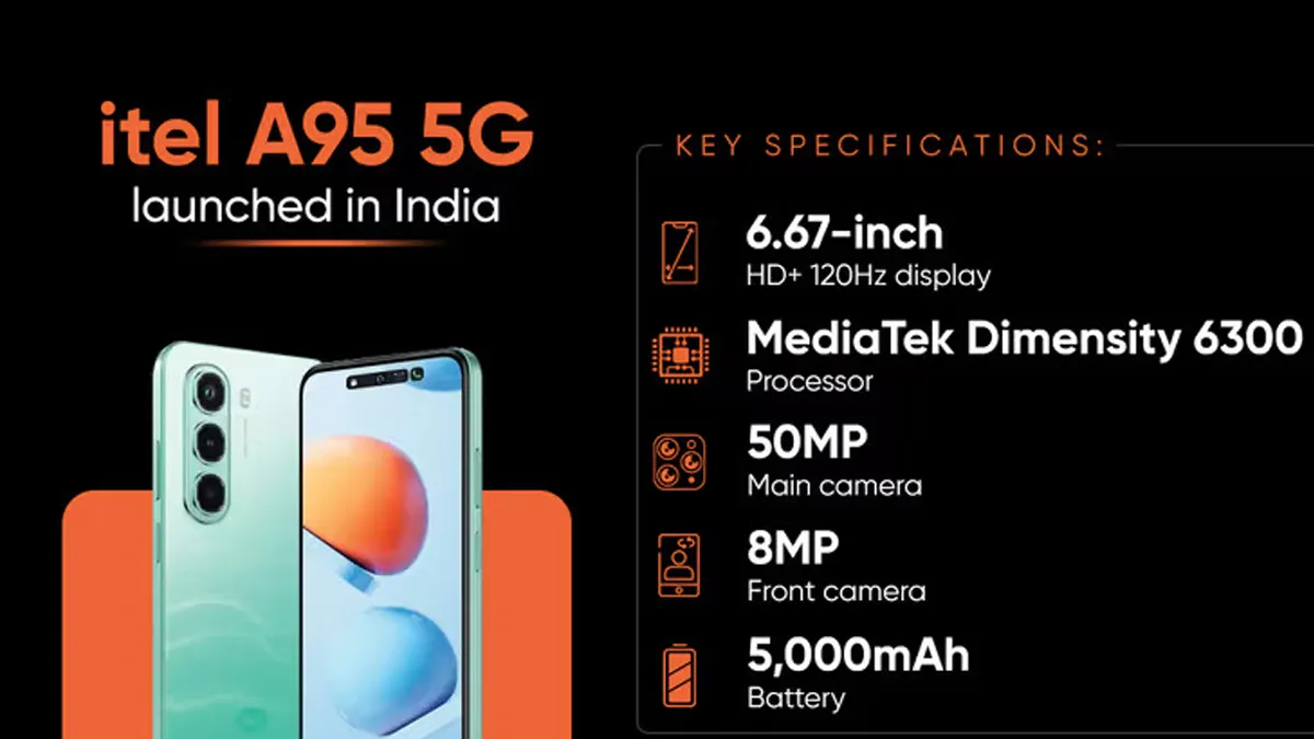 Itel, A95 5G Debuts With Powerful Dimensity 6300 SoC at a Budget Price